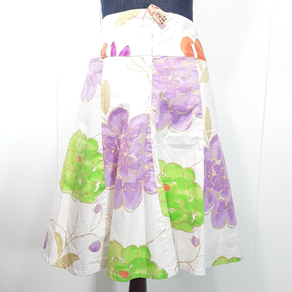 floral midi skirt size small - Picture 3 of 8